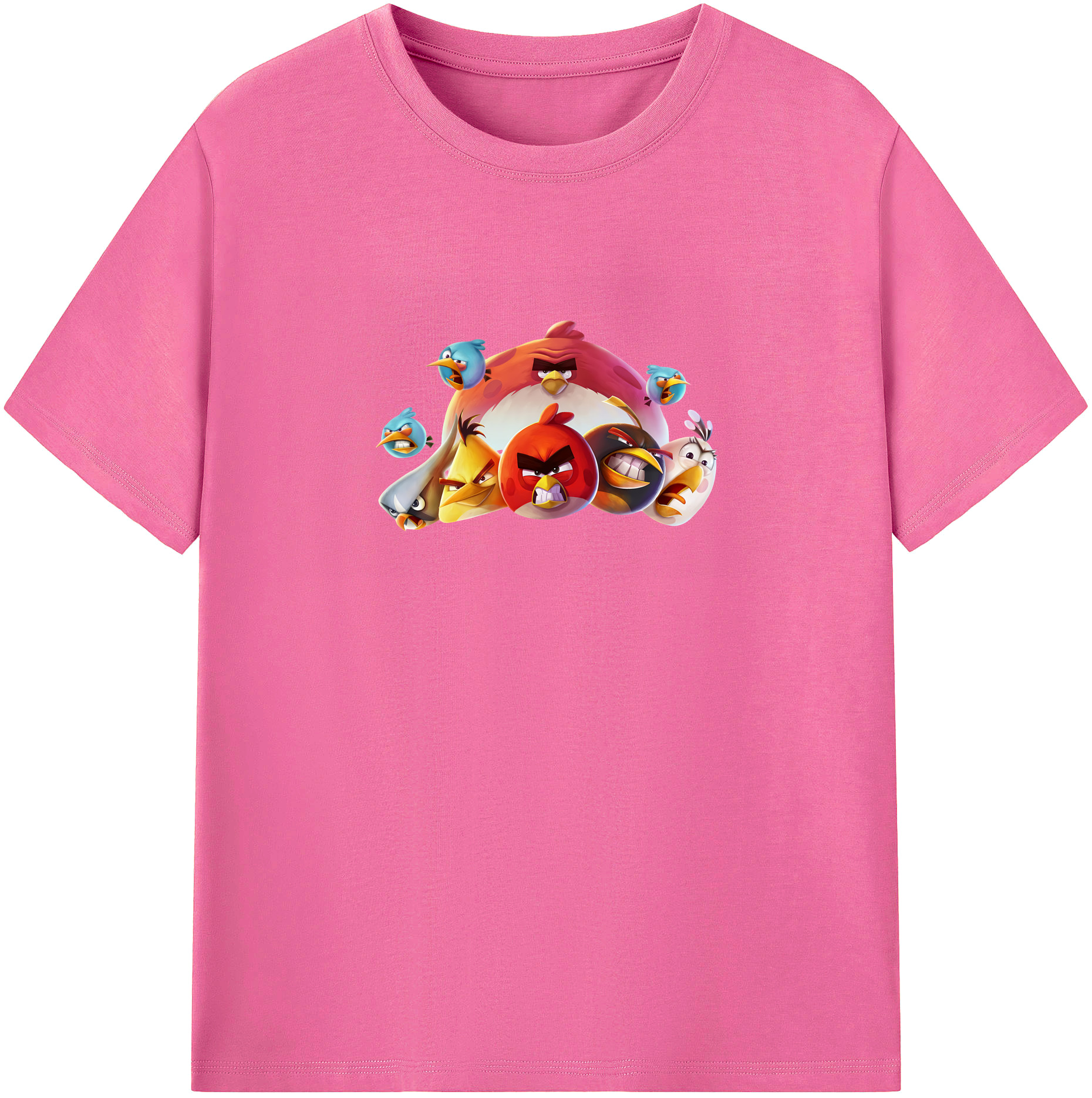 （画像用） Angry Birds アングリーバード レディースカジュアルプリントTシャツ（綿100％）